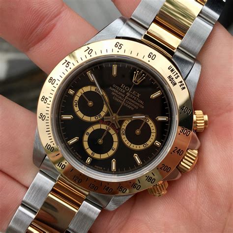 two tone rolex daytona with black face|Rolex daytona two tone review.